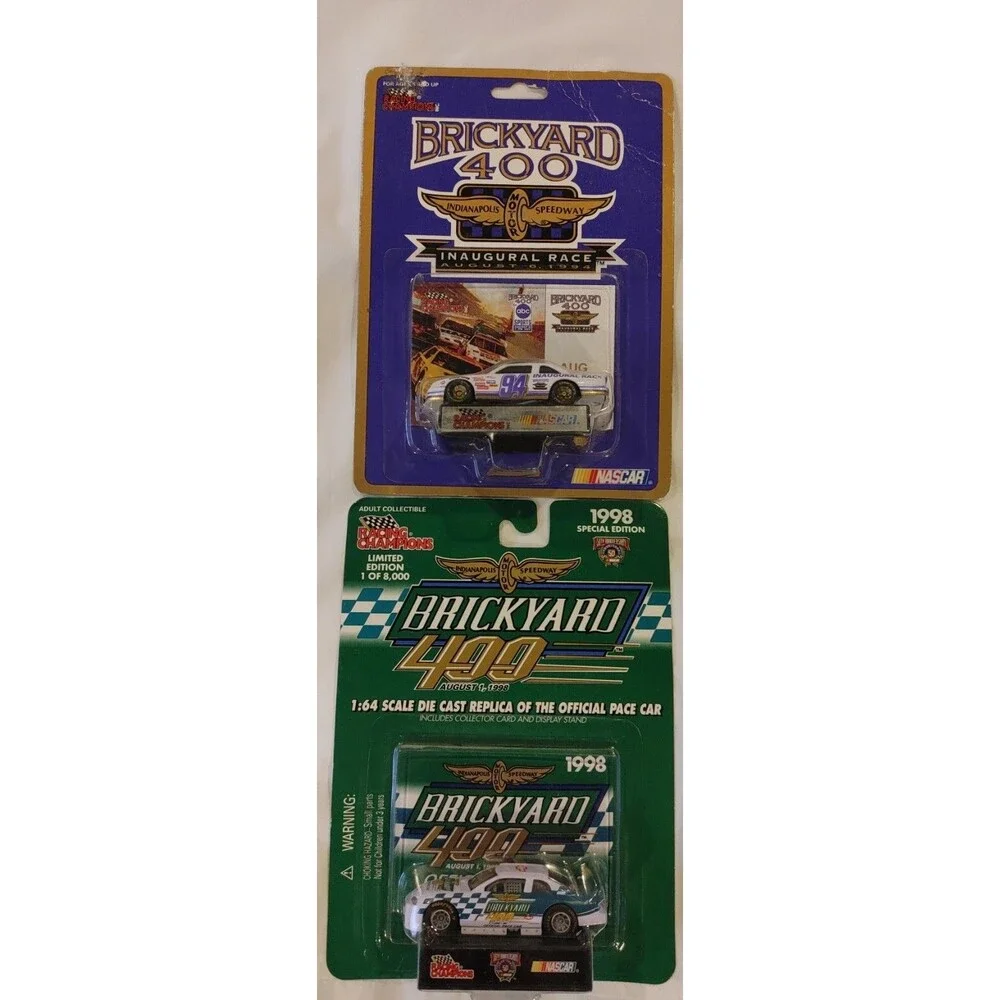 (2) Brickyard 400 Race Cars 1994 & 1998 Nascar 1:64 Diecast Cars Indianapolis
